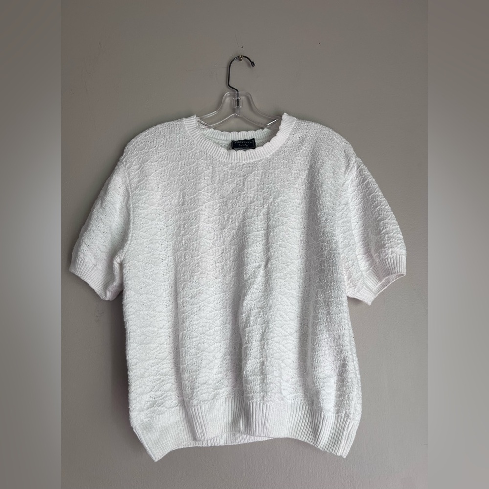 Southern Lady White Knit Top